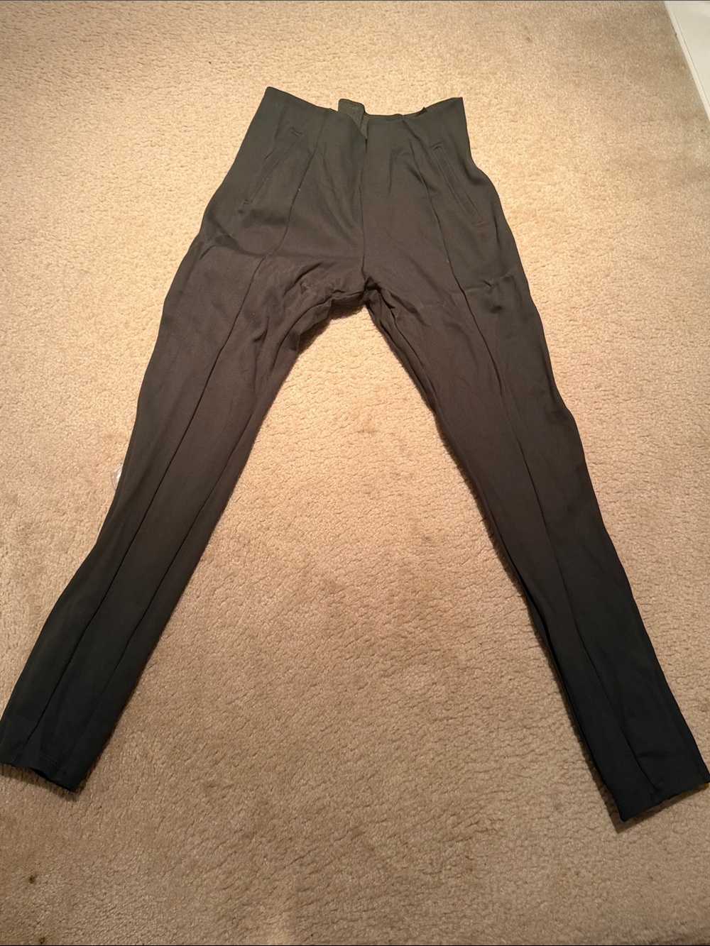 High-Waist Army green Tapered Pants